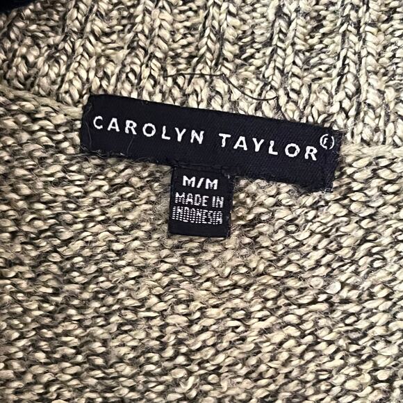 Carolyn Taylor Green Collared Knit Sweater Polo Pullover Size M Preppy Y2K - Picture 3 of 5